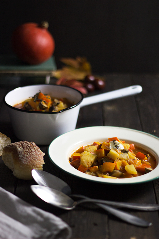 Kürbis-Kartoffel-Gulasch - vegetarisches Gemüse-Gulasch