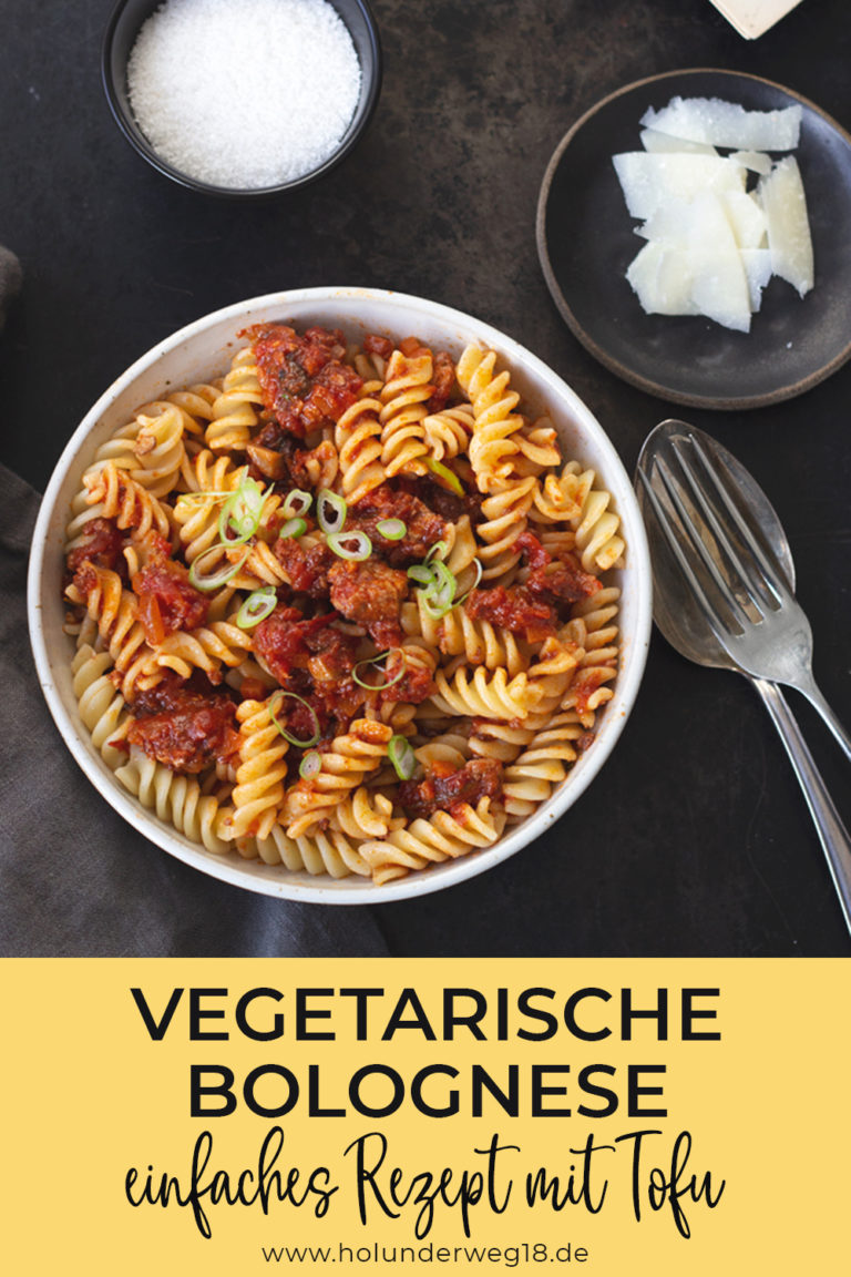 Vegetarische Bolognese mit Tofu Holunderweg18