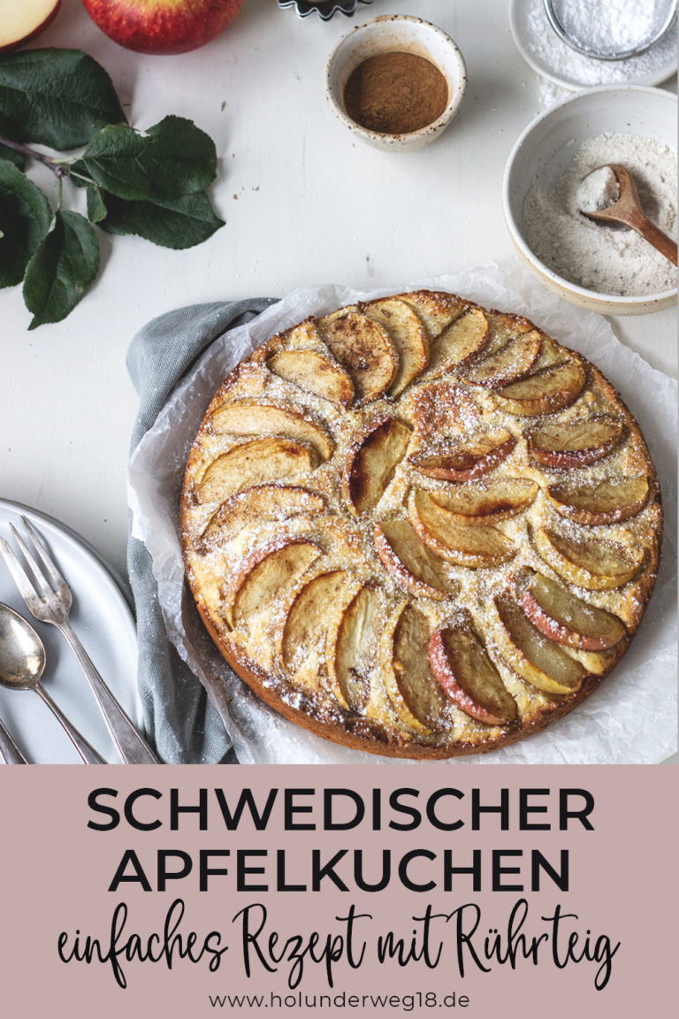 Schwedischer Apfelkuchen mit Zimt - Holunderweg18